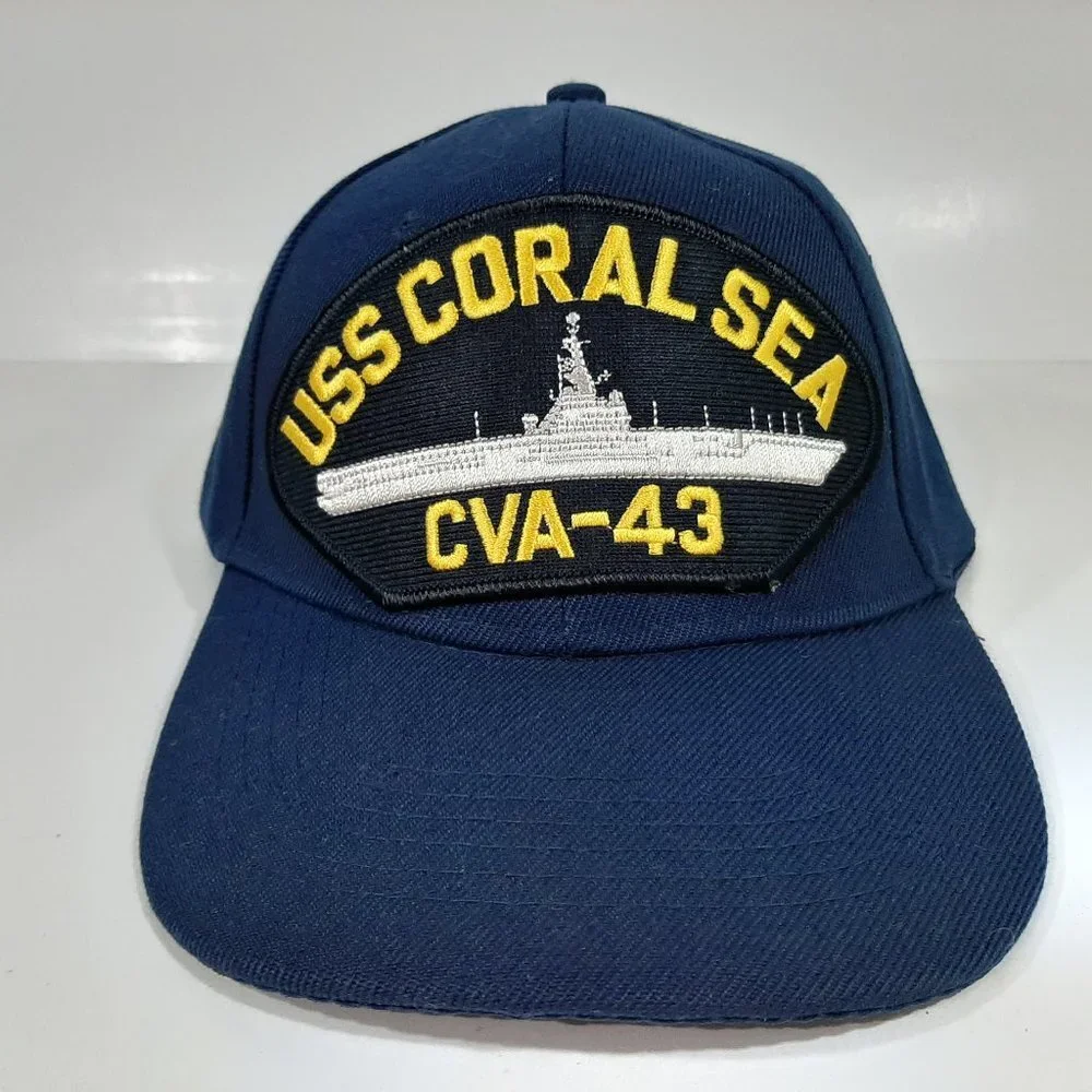 U.S. Navy USS Coral Sea CVA-43 Men's Cap Hat Navy